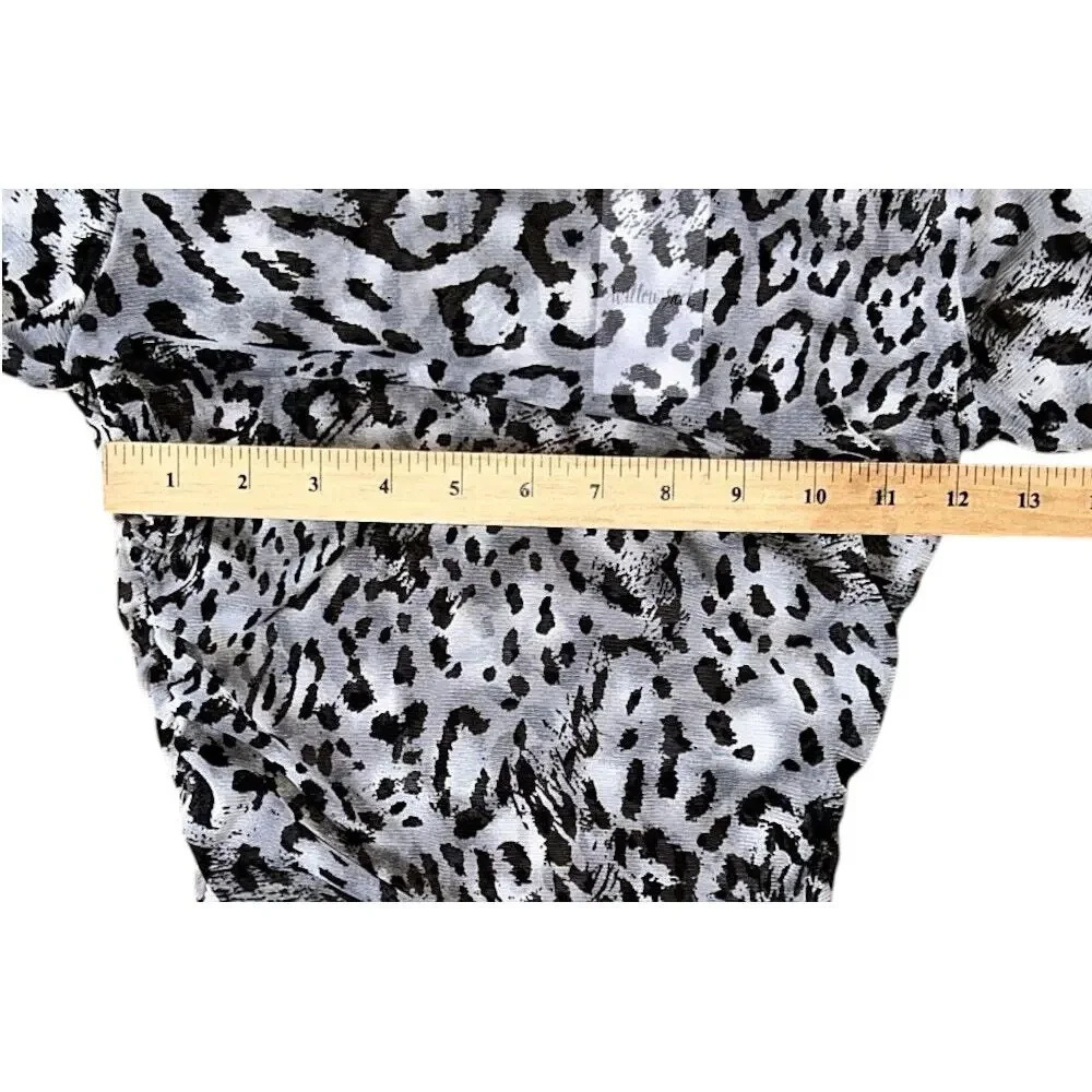 NWT Willow & Root Cheetah Print Sheer High Stretch Mesh Top Small